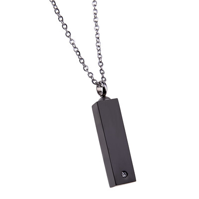 

Square Diamond Cylinder Necklace for Ashes Heart Cremation Memorial Keepsake Pendant Necklace Jewelry Love Commemorative Gift