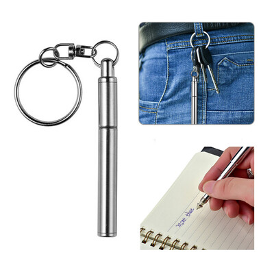 

Siaonvr Mini Metal Key Ring Stainless Steel Telescopic Pen keyring telescoping Pen Tool
