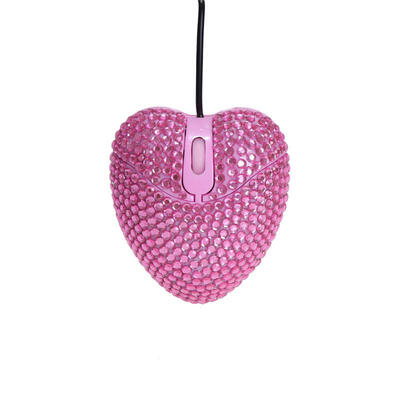 

Personalized Custom Gift Diamond Mouse Red Heart Creative Laptop Mouse