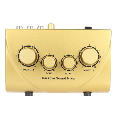 

Karaoke Sound Mixer Dual Mic Inputs With Cable