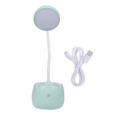 

LED Desk Lamp Eye-caring Booklight 3 Levels of Brightness Touch Control Office Lamp 360°Flexible With Phone Stand&Pen Containe