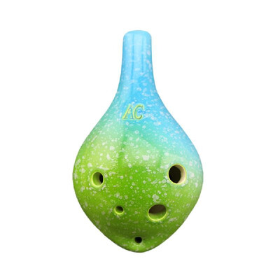 

6 Holes Ceramic Ocarina Alto C Wine Bottle Style Musical Instrument with Lanyard Music Score For Music Lover&Learner