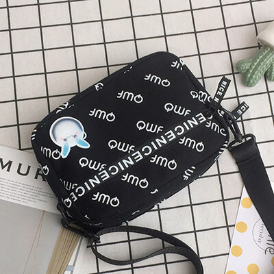 

2019 fashionable new Korean single-shoulder bag cloth bag womens bag water-washing Oxford small-cloth bag inclined package ba