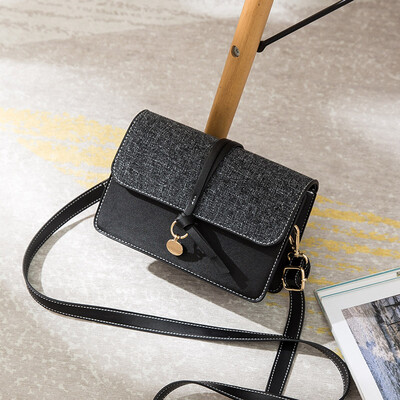 

Summer Simple Female Bag Korean Edition Fashion Net Red Small Black Slant Bag Chic Straddle