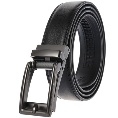 

Mens leather belt factory direct alloy automatic buckle belt automatic buckle leather LY33-77781-1