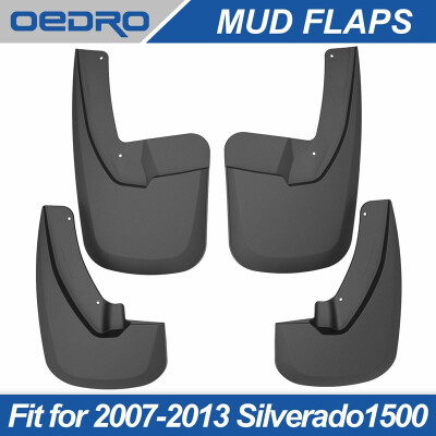 

Front&Rear Mud Flaps Splash Guards for 07-14 Silverado 1500 Molded