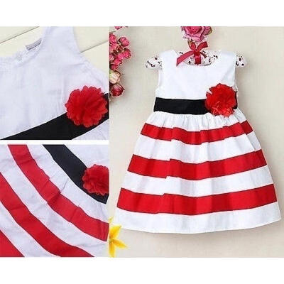 

Kids Baby Girls Princess Skirt Flower Vest Beach Tutus Dress Sleeveless SunDress