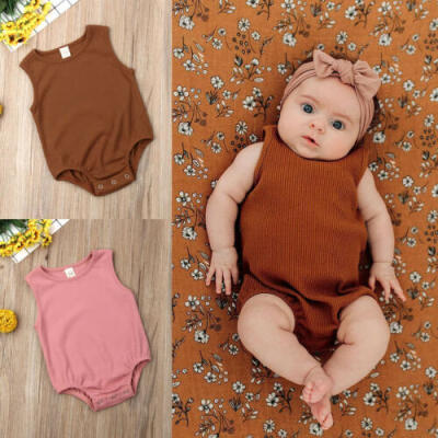 

Hot Summer Infants Baby Girls Sleeveless Cotton Blend Romper Bodysuit Outfits