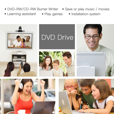 

External 8X USB 20 Portable DVD-RWCD-RW Burner Writer Rewriter Optical Disc Drive CD DVD ROM Player for Laptop PC Desktop