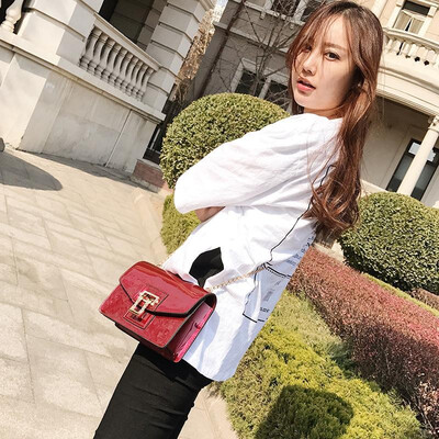 

Fashion Women PU Leather Crossbody Bag Flap Over Chain Shoulder Messenger Clutch Bag Handbag