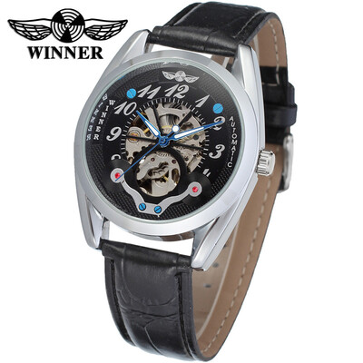 

Winner genuine full hollow mens automatic mechanical watch male automatic mechanical watch belt