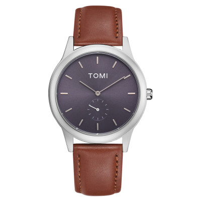 

TOMI brand single eye belt watch high-end business quartz watch