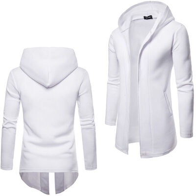 

Men Casual Sweater Slim Fit Cardigan Long Sleeve Hooded Trench Coat Jacket Suit