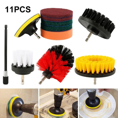 

11Pcsset Drill Brushes Attachment Kit Cleaning Supplies for Kitchen Bathroom Floo Tiles Car