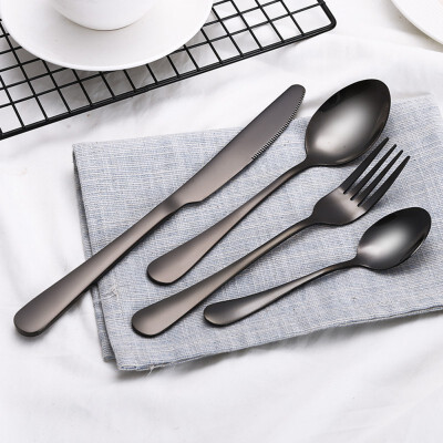 

Creative colorful Western tableware 4PCSSet Stainless Steel colorful Cutlery Set Dinnerware Food Cutlery