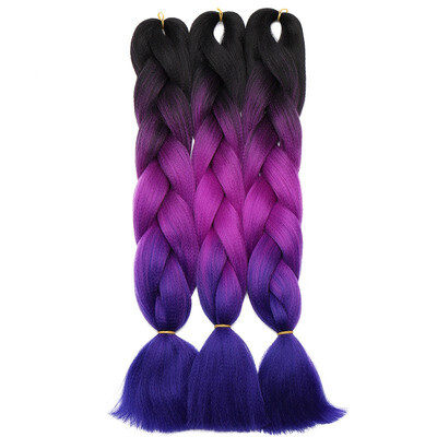 

3 Packs Braiding Hair Ombre for crochet Hair Weave with Synthetic&Twist Braiding Hair Extensions