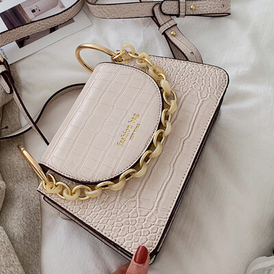 

Womens bag fashion foreign-style metal chain new 2019 Korean style one-shoulder bag one-shoulder bag