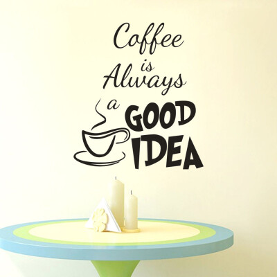 

Siaonvr Home Decor Coffee Wall Sticker Logo Sticker Decal Bedroom Vinyl Art Mural