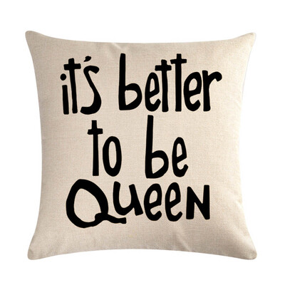 

English Letter Blessing Series Love You More I Need More Sleep Keep Calm Linen Cotton Cushion Cover Home Sofa Decor Pillowcase