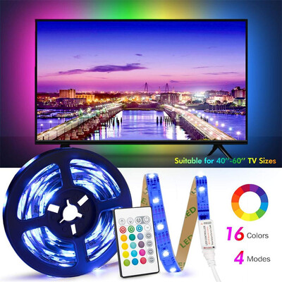 

〖Follure〗USB LED Backlight Length 118in 3M Suitable for 40-65 feet hd TV16 Colors