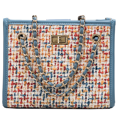 

Korean version of the portable sequins package 2019 new shoulder lock small square bag fashion Messenger chain handbags