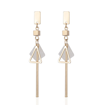 

Korean Style Asymmetrical Earrings Geometric Drop Earrings Rhinestone Circle Acrylic Shell Earrings Temperament Earring jewelry