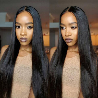 

Short Lace Front Human Hair Wigs For Black Women Remy Brazilian Straight Lace Wig Pre Plucked With Baby Hair King Rosa Queen