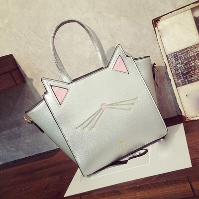 

Tailored Large Capacity Handbag Lovely Womens Cat Ear Shoulder Bag Messenger Bag BK