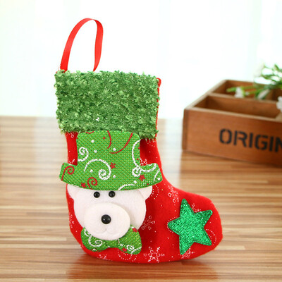 

〖Follure〗Christmas Stocking Mini Sock Santa Claus Candy Gift Bag Xmas Tree Hanging Decor