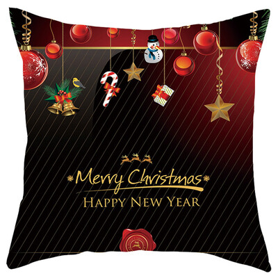 

Siaonvr Merry Christmas Short Plush Pillowcase Sofa Pad Set Home Decoration 18x18 Inch