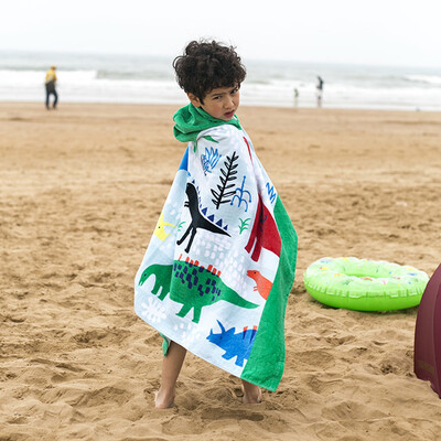 

Gobestart Toddler Hooded Beach Bath Towel Shark Soft Swim Pool Coverup Poncho Cape For Boys Kids Children 1-12 Years Old Bath Robe