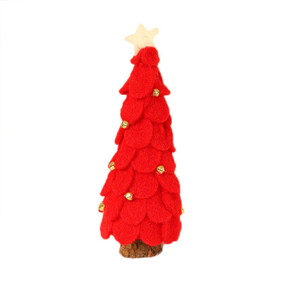 

〖Follure〗Table Decoration Christmas Tree Shape Wool Wooden Tree ornaments Childrens Gift