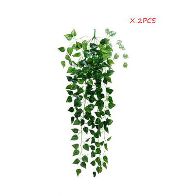 

Gobestart Artificial Fake Hanging Vine Plant Leaves Garland Home Garden Wall Decoration
