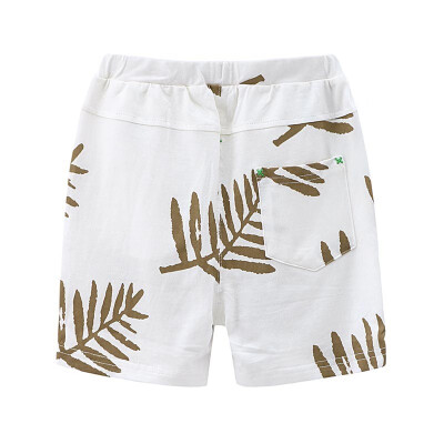 

DOU DOU YI CHU childrens clothing boy casual leaves printed shorts baby leisure beach pants summer 9178