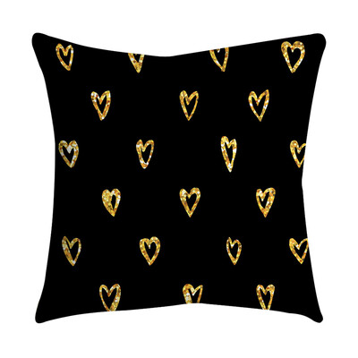 

〖Follure〗Rose Black Gold Cushion Cover Square Pillowcase Home Decoratio