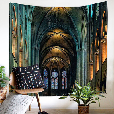 

Toponeto Colorful Print Tapestry Art Room Notre Dame Wall Hanging Tapestry Art Nature