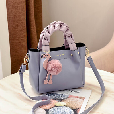 

Bucket ladies fashion slanting bag Flamingo handbag Korean version ins Super Fire Fairy one-shoulder bag