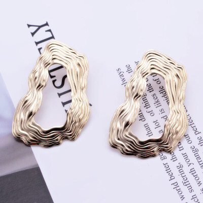 

European & American Exaggerated Round Coin Drop Earring for Women Pendientes Vintage Geometric Metal Large Earrings Jewelry Gift