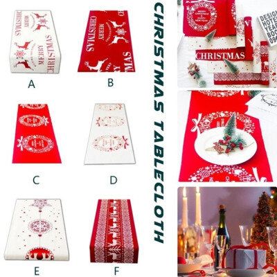 

Christmas Print Tablecloth Christmas Tabletop Decoration Christmas Arrangement Long Tablecloth