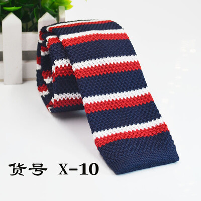

Knit flat striped tie 5CM narrow section mens business tie direct