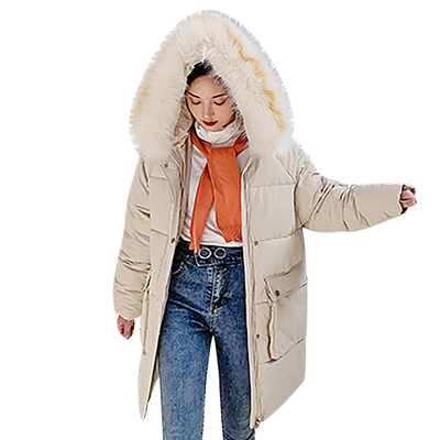 

Toponeto Women Solid Casual Thicker Winter Warm Loose Jacket Long Overcoat