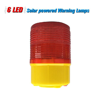 

Solar Warning Lights 6pcs Leds Red Light Solar-powered Warning Lamps Obstruction Lamp Beacon Light Traffic Warning LightsTower