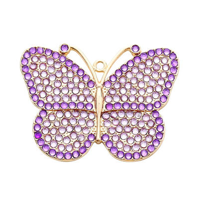 

DIY Full Drill Diamond Painting Key Chain Butterfly Necklace Bag Pendant