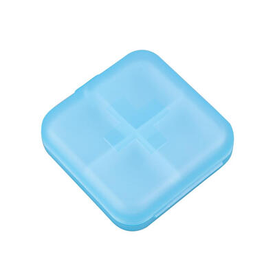

Portable 4 Grids Pill Box Drug Tablet Medicine Storage Holder Splitter Case