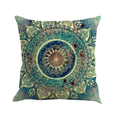 

〖Follure〗Geometry Painting Linen Cushion Cover Throw Pillow Case Sofa Home Decor A