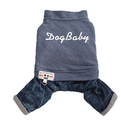 

Pet Dog Warm Four Foot Casual Jacket Letter Print Coats with Stand Collar for Puppy Autumn Winter Coats Pet Dog Winter Supplies