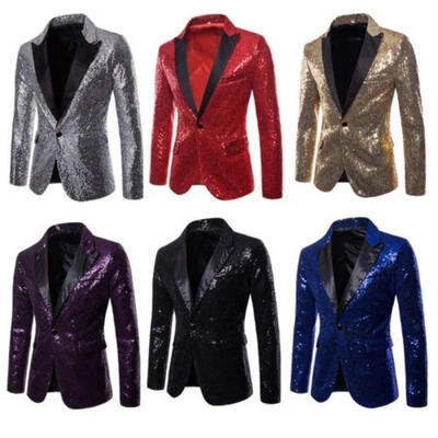 

Men´s Suit Serge Blazer 1-Button Business & Casual Jacket Coat Autumn Winter