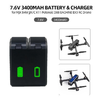 

MJX B4W 2PCS Li-Po Battery 76V 3400mAh Battery & Charger for MJX B4W JJRC X11 Potensic D88 EACHINE EX3 RC Drone