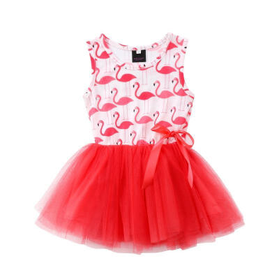 

Fashion Toddler Newborn Kid Baby Girl Princess Animal Flamingo Dress Skirt Outfit Summer