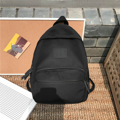 

Ins bag girl Korean version of high school students simple Sen tied the ancient sense of girls light backpack Japanese double sho